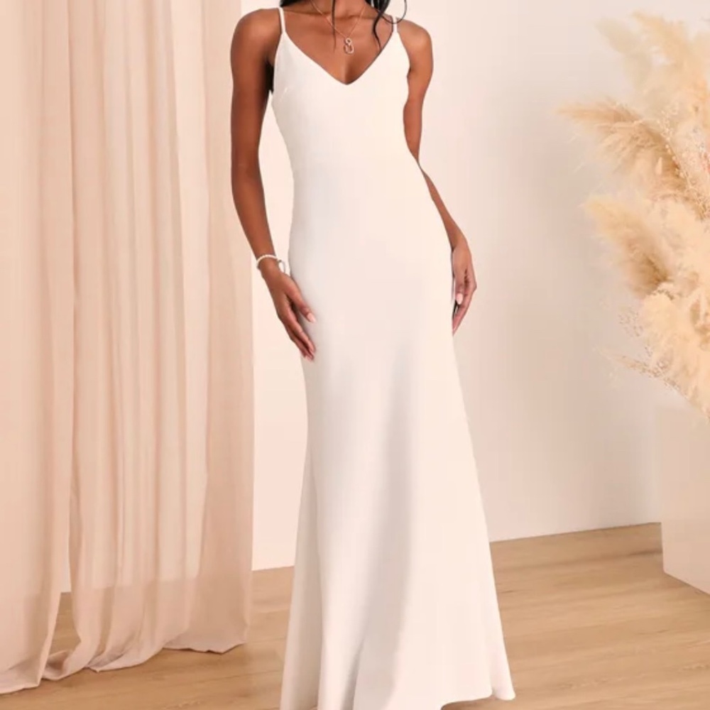 Infinite Glory White Maxi Dress, XS, brilliant white, wedding